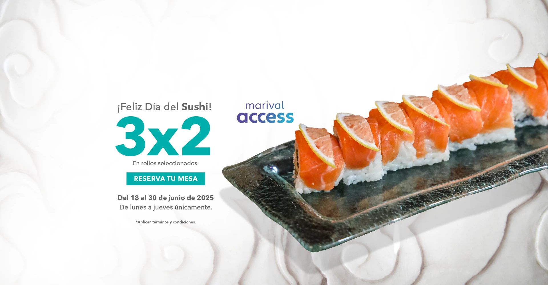 Oferta especial por día del sushi ParrotFish Punta de Mita